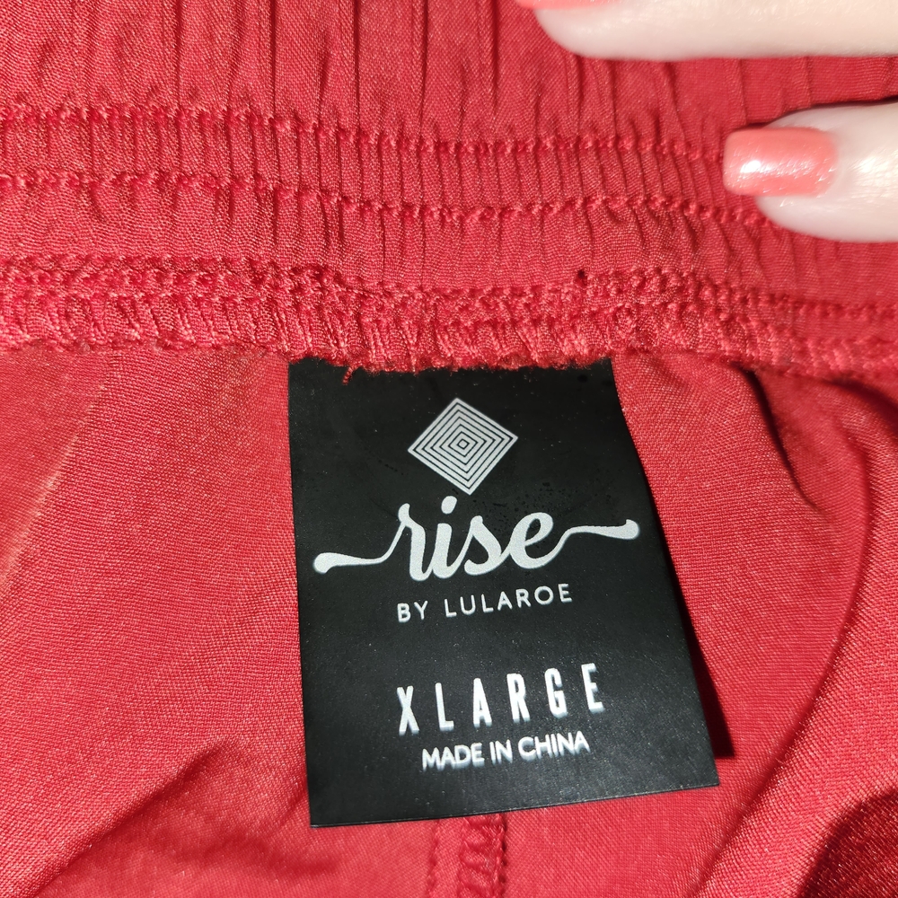 LuLaRoe Red Joggers with Elastic Waistband